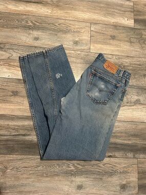 Vintage 90s Levi's 501's Button Fly Denim Jeans Rare "R Red Tag" Men's Sz 34x35